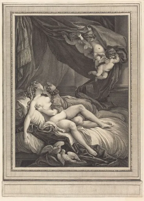 Framed Print : Venus et Adonis. Creator: Geraud Vidal Framed Print : Venus et Adonis. Creator: Geraud Vidal