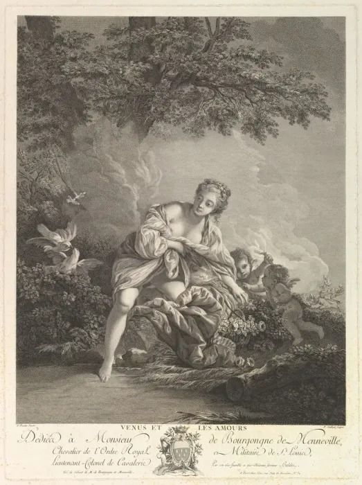 Framed Print : Venus et les Amours (Venus and the Loves), 18th century. Creator: Rene Gaillard Framed Print : Venus et les Amours (Venus and the Loves), 18th century. Creator: Rene Gaillard