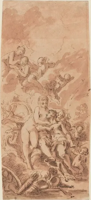 Framed Print : Venus at the Forge of Vulcan, 18th century. Creator: Unknown Framed Print : Venus at the Forge of Vulcan, 18th century. Creator: Unknown