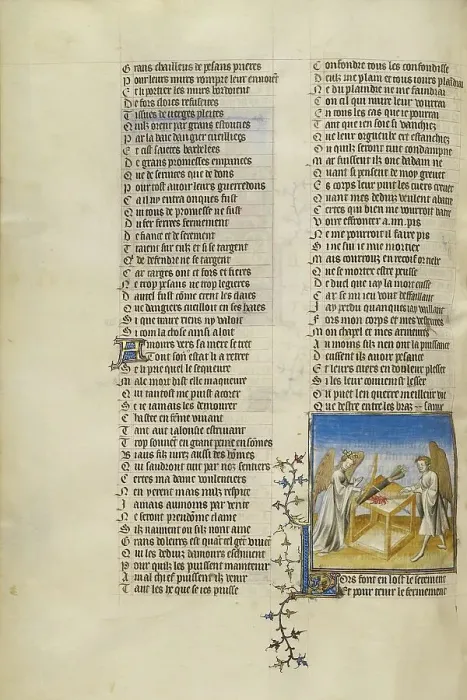 Framed Print : Venus and the God of Love Taking an Oath; Roman de la Rose, about 1405. Creator: Unknown Framed Print : Venus and the God of Love Taking an Oath; Roman de la Rose, about 1405. Creator: Unknown