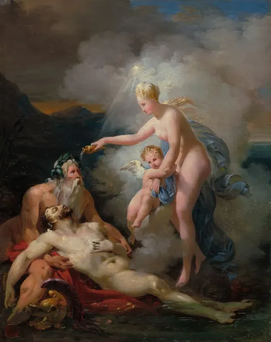 Framed Print : Venus Healing Aeneas, about 1820. Creator: Merry Joseph Blondel Framed Print : Venus Healing Aeneas, about 1820. Creator: Merry Joseph Blondel