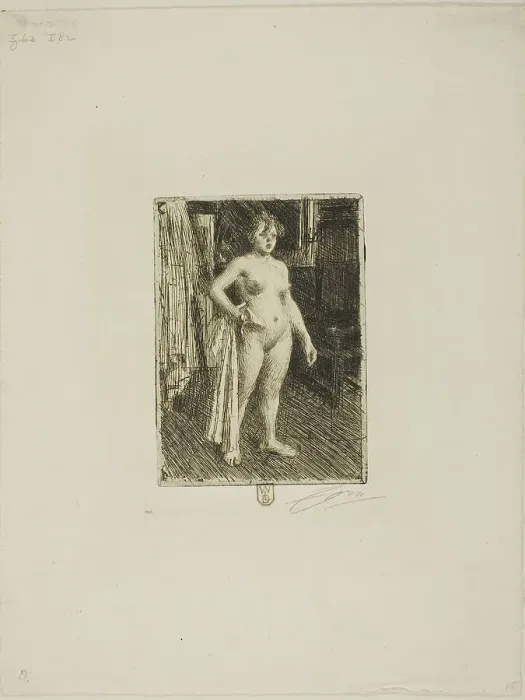 Framed Print : Venus de la Villette, 1893. Creator: Anders Leonard Zorn Framed Print : Venus de la Villette, 1893. Creator: Anders Leonard Zorn