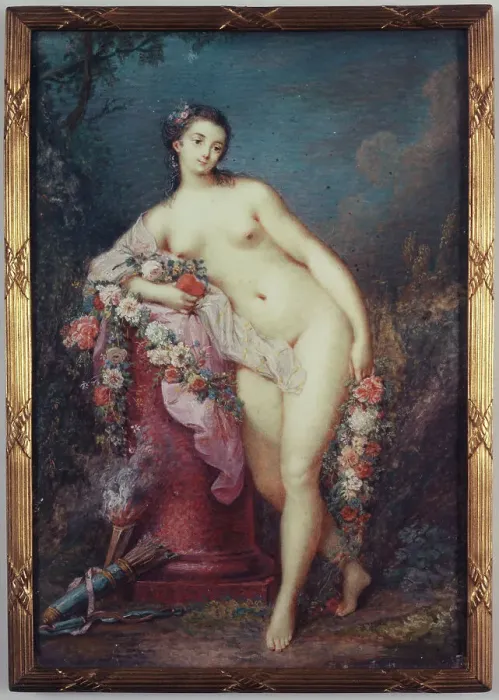 Framed Print : Venus leaning on a column, c1780. Creator: Jacques Charlier Framed Print : Venus leaning on a column, c1780. Creator: Jacques Charlier