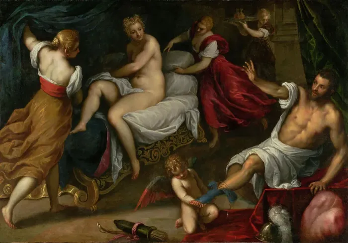 Framed Print : Venus and Mars, about 1605-1609. Creator: Jacopo Palma Framed Print : Venus and Mars, about 1605-1609. Creator: Jacopo Palma