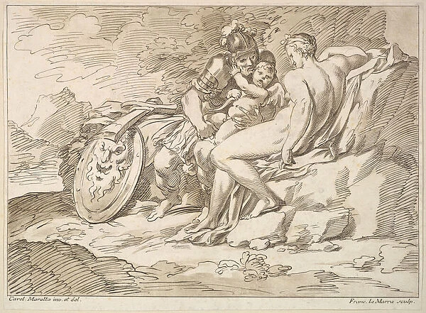 Venus, Mars, and Cupid, 1725-80. Creator: Francesco Lamarra