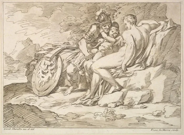 Framed Print : Venus, Mars, and Cupid, 1725-80. Creator: Francesco Lamarra Framed Print : Venus, Mars, and Cupid, 1725-80. Creator: Francesco Lamarra