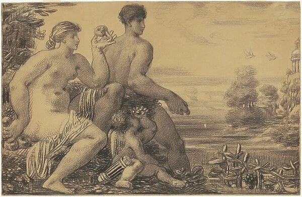Venus, Mars, and Cupid, 1860s-1870s. Creator: William P. Babcock