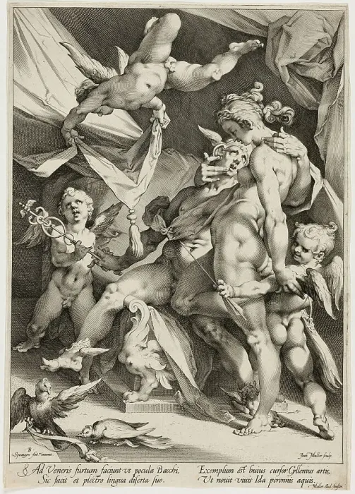Framed Print : Venus and Mercury, c.1600. Creator: Jan Muller Framed Print : Venus and Mercury, c.1600. Creator: Jan Muller