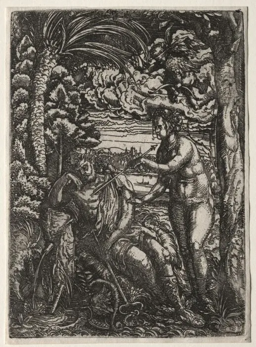 Framed Print : Venus and Mercury. Creator: Hans Burgkmair (German, 1473-1531) Framed Print : Venus and Mercury. Creator: Hans Burgkmair (German, 1473-1531)