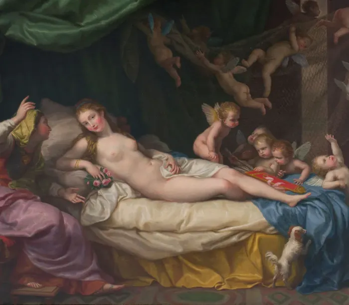 Framed Print : Venus and Minerva, 1794. Creator: Pecheux, Laurent (1729-1821) Framed Print : Venus and Minerva, 1794. Creator: Pecheux, Laurent (1729-1821)