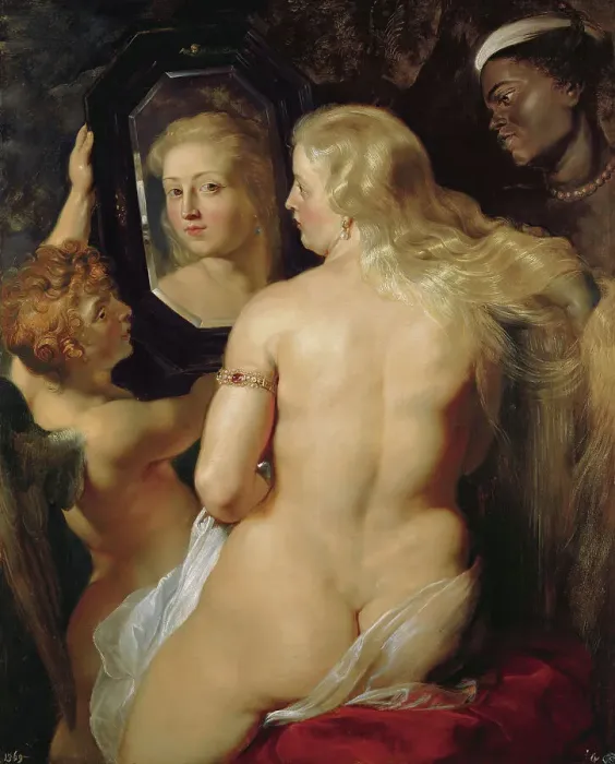 Framed Print : Venus at a Mirror. Artist: Rubens, Pieter Paul (1577-1640) Framed Print : Venus at a Mirror. Artist: Rubens, Pieter Paul (1577-1640)