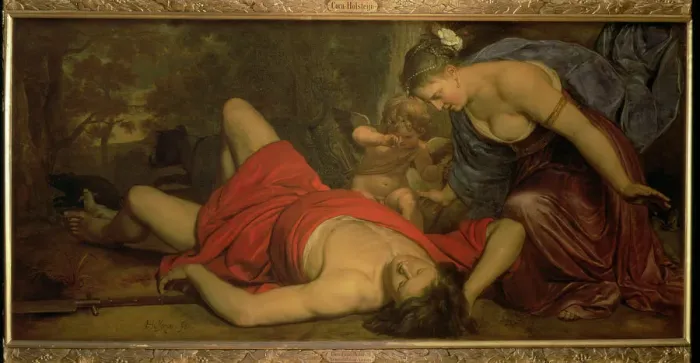 Framed Print : Venus mourning the death of Adonis by Cornelis Holsteyn Framed Print : Venus mourning the death of Adonis by Cornelis Holsteyn