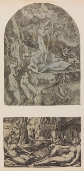 Framed Print : Venus and Nymphs Bathing, 1543. Creator: Antonio Fantuzzi
