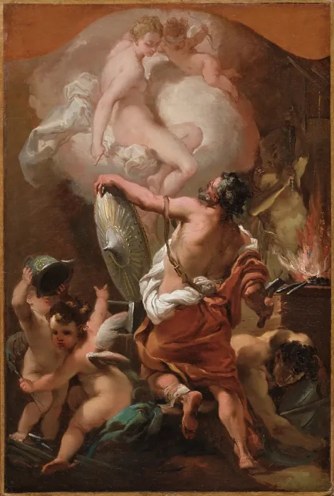 Framed Print : Venus Ordering Armor for Aeneas at Vulcan's Forge, c1775. Creator: Gaetano Gandolfi. Venus Ordering Armor for Aeneas at Vulcan's Forge, c1775. Creator: Gaetano Gandolfi Framed Print : Venus Ordering Armor for Aeneas at Vulcan's Forge, c1775. Creator: Gaetano Gandolfi. Venus Ordering Armor for Aeneas at Vulcan's Forge, c1775. Creator: Gaetano Gandolfi