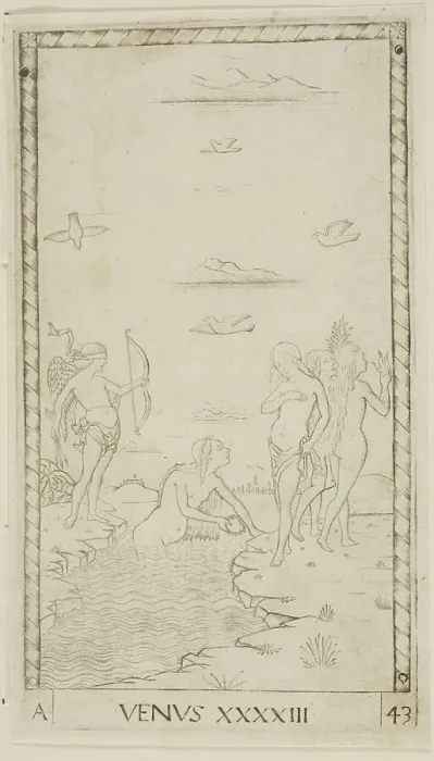Framed Print : Venus, plate 43 from Planets and Spheres, c.1465. Creator: Unknown Framed Print : Venus, plate 43 from Planets and Spheres, c.1465. Creator: Unknown