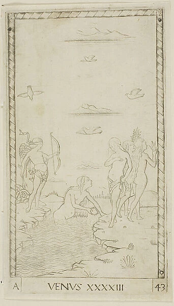 Venus, plate 43 from Planets and Spheres, c.1465. Creator: Unknown
