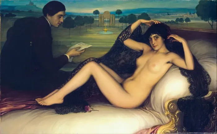 Framed Print : Venus of Poetry, 1913. Artist: Romero de Torres, Julio (1874-1930) Framed Print : Venus of Poetry, 1913. Artist: Romero de Torres, Julio (1874-1930)