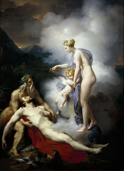 Venus Pouring a Balm on the Wound of Aeneas, c. 1805-1810. Creator: Blondel, Merry-Joseph