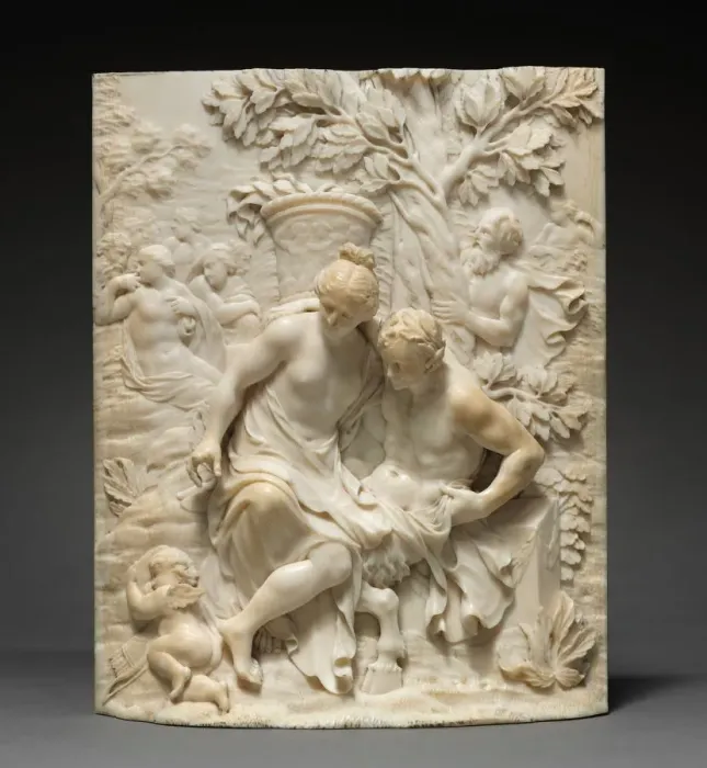 Framed Print : Venus and a Satyr, c. 1700. Creator: Ignaz Elhafen (German, 1658-1715) Framed Print : Venus and a Satyr, c. 1700. Creator: Ignaz Elhafen (German, 1658-1715)