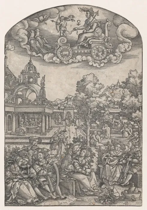 Framed Print : Venus, from The Seven Planets. Creator: Georg Pencz Framed Print : Venus, from The Seven Planets. Creator: Georg Pencz