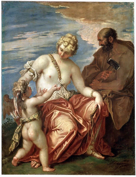 Venus, Vulcan and Cupid, 1700s. Artist: Sebastiano Ricci