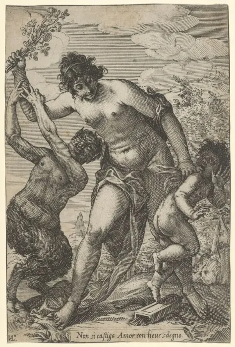 Framed Print : Venus Whipping Cupid with Roses, early 17th century. early 17th century Framed Print : Venus Whipping Cupid with Roses, early 17th century. early 17th century