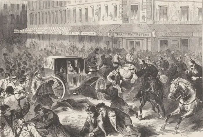 Framed Print : Vera Zasulich shoots on January 24, 1878 on the governor of Petersburg General Trepov, 1878 Framed Print : Vera Zasulich shoots on January 24, 1878 on the governor of Petersburg General Trepov, 1878