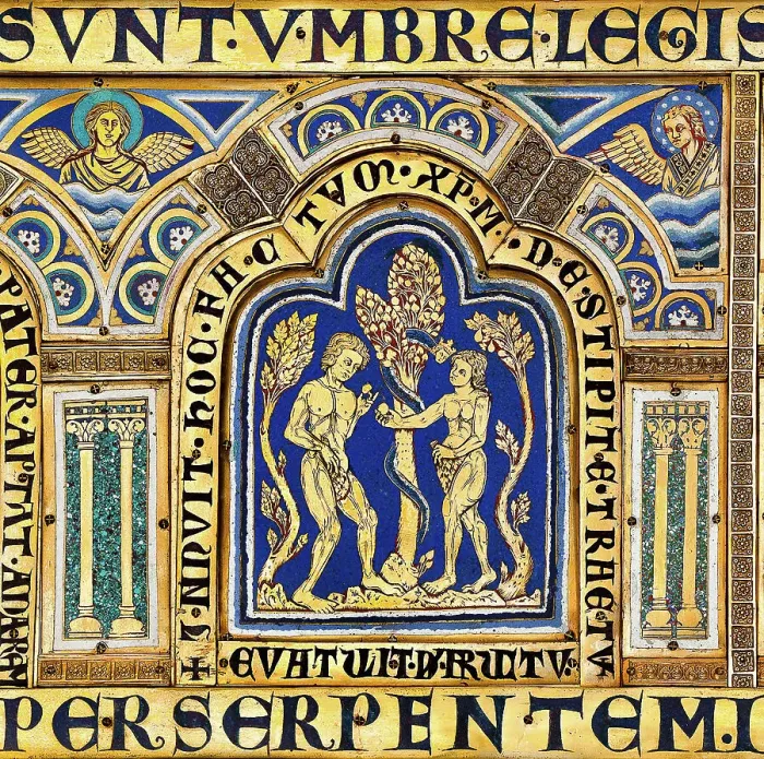 Framed Print : The Verdun Altar: Fall of man, 1181. Creator: Nicholas of Verdun (ca 1130 / 40-after 1205) Framed Print : The Verdun Altar: Fall of man, 1181. Creator: Nicholas of Verdun (ca 1130 / 40-after 1205)