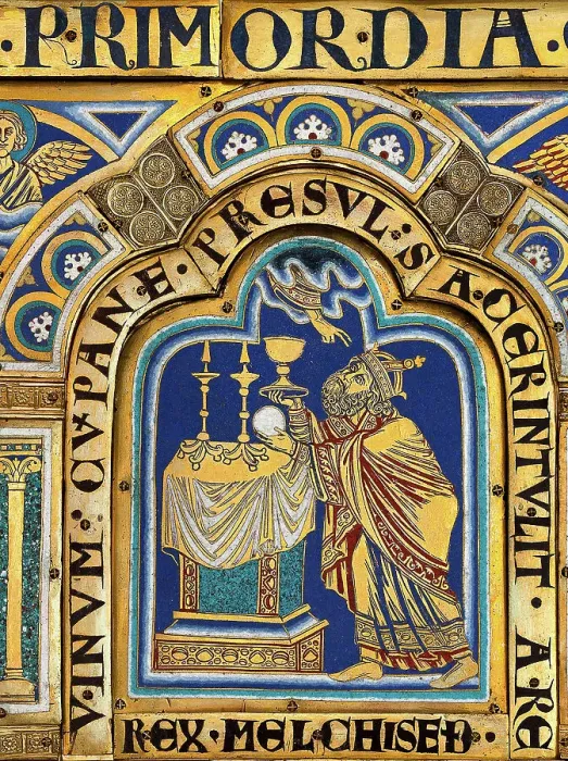 Framed Print : The Verdun Altar: Melchizedek, 1181. Creator: Nicholas of Verdun (ca 1130 / 40-after 1205) Framed Print : The Verdun Altar: Melchizedek, 1181. Creator: Nicholas of Verdun (ca 1130 / 40-after 1205)