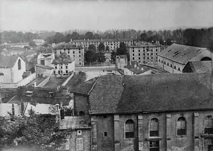 Framed Print : Verdun - Barracks, between c1915 and 1918. Creator: Bain News Service Framed Print : Verdun - Barracks, between c1915 and 1918. Creator: Bain News Service