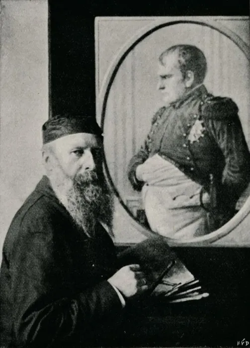 Framed Print : Verestchagin Painting a Picture of Napoleon, c1890, (1910)