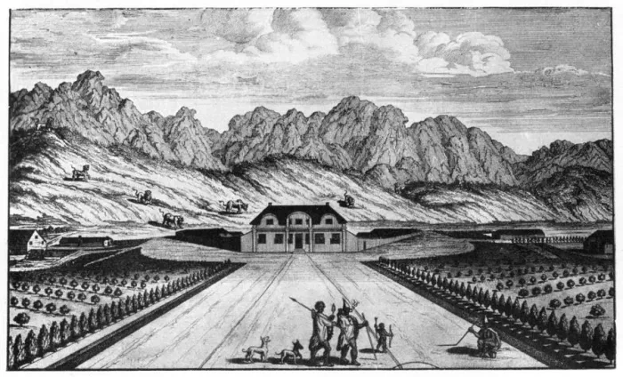 Framed Print : Vergelegen wine estate, South Africa, 18th century (1931) Framed Print : Vergelegen wine estate, South Africa, 18th century (1931)
