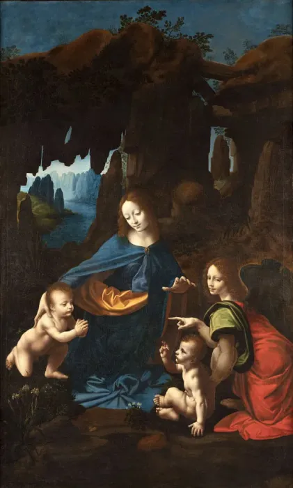 Framed Print : Vergine delle Rocce del Borghetto, ca 1518-1520. Creator: Melzi, Francesco (1493-ca Framed Print : Vergine delle Rocce del Borghetto, ca 1518-1520. Creator: Melzi, Francesco (1493-ca
