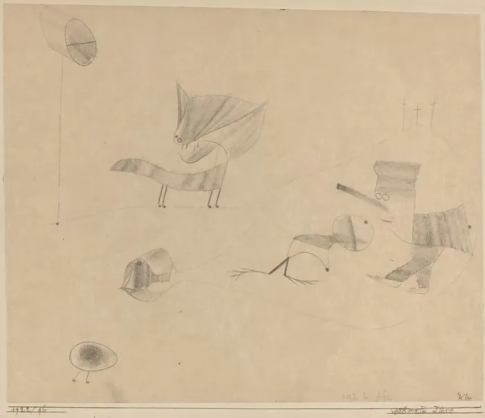 Framed Print : Verhexte Tiere (Bewitched Animals), 1922. Creator: Paul Klee Framed Print : Verhexte Tiere (Bewitched Animals), 1922. Creator: Paul Klee