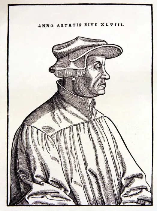 Framed Print : Verico Zwingli (1484-1531), Swiss humanist and reformer in an engraving of the age Framed Print : Verico Zwingli (1484-1531), Swiss humanist and reformer in an engraving of the age