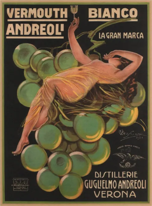 Framed Print : Vermouth Bianco Andreoli, 1921. Artist: Bresciani, Attilio (1879-1943) Framed Print : Vermouth Bianco Andreoli, 1921. Artist: Bresciani, Attilio (1879-1943)