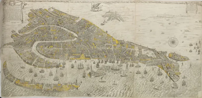 Framed Print : Vero e real disegno della inclita cita di Venetia. (Panorama of Venice), 1676. Creator: Scolari Framed Print : Vero e real disegno della inclita cita di Venetia. (Panorama of Venice), 1676. Creator: Scolari