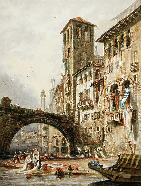 Verona, between 1836 and 1837. Creator: George Baxter
