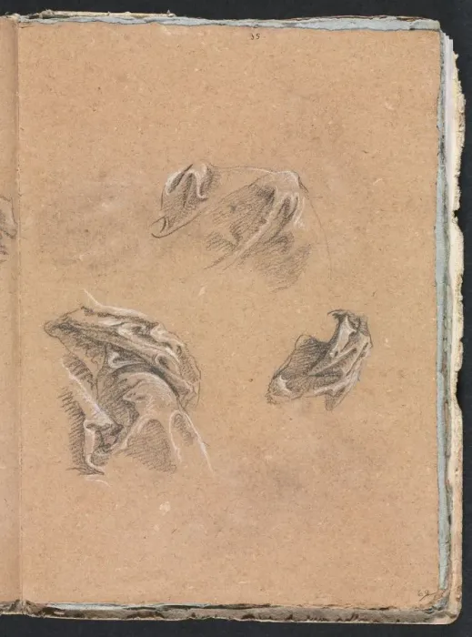 Framed Print : Verona Sketchbook: Drapery studies (page 69), 1760. Creator: Francesco Lorenzi (Italian Framed Print : Verona Sketchbook: Drapery studies (page 69), 1760. Creator: Francesco Lorenzi (Italian