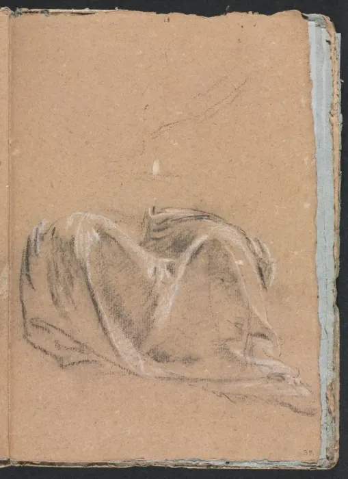 Framed Print : Verona Sketchbook: Drapery study (page 35), 1760. Creator: Francesco Lorenzi (Italian, 1723-1787) Framed Print : Verona Sketchbook: Drapery study (page 35), 1760. Creator: Francesco Lorenzi (Italian, 1723-1787)