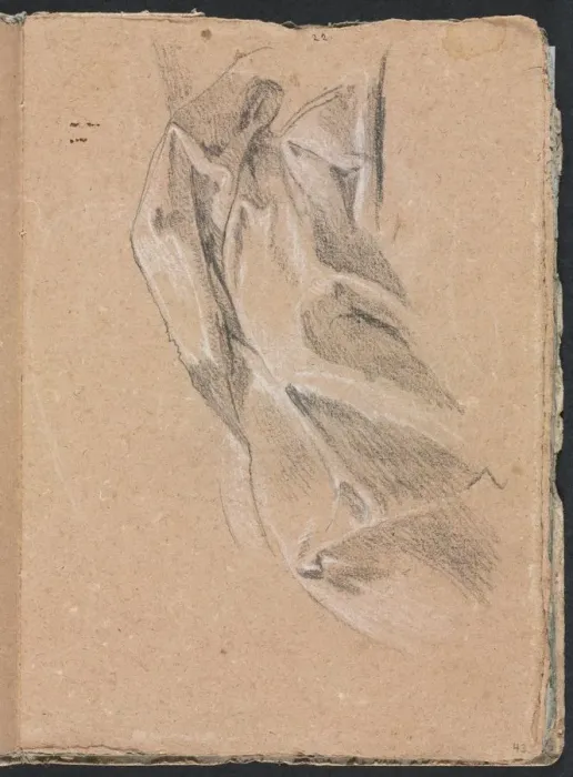 Framed Print : Verona Sketchbook: Drapery study (page 43), 1760. Creator: Francesco Lorenzi (Italian, 1723-1787) Framed Print : Verona Sketchbook: Drapery study (page 43), 1760. Creator: Francesco Lorenzi (Italian, 1723-1787)