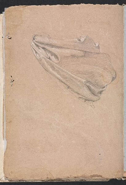 Verona Sketchbook: Drapery study (page 6), 1760. Creator: Francesco Lorenzi (Italian, 1723-1787)
