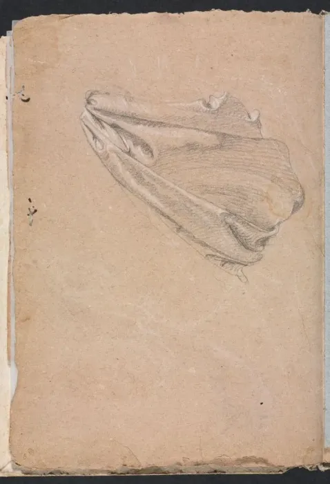 Framed Print : Verona Sketchbook: Drapery study (page 6), 1760. Creator: Francesco Lorenzi (Italian, 1723-1787)