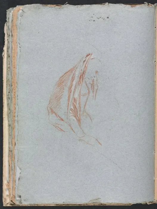 Framed Print : Verona Sketchbook: Female figure with cloak (page 40), 1760. Creator: Francesco Lorenzi (Italian Framed Print : Verona Sketchbook: Female figure with cloak (page 40), 1760. Creator: Francesco Lorenzi (Italian