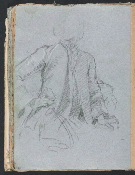 Framed Print : Verona Sketchbook: Gentleman (page 54), 1760. Creator: Francesco Lorenzi (Italian, 1723-1787) Framed Print : Verona Sketchbook: Gentleman (page 54), 1760. Creator: Francesco Lorenzi (Italian, 1723-1787)