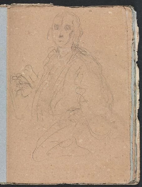 Verona Sketchbook: Gentlemen (page 55), 1760. Creator: Francesco Lorenzi (Italian, 1723-1787)