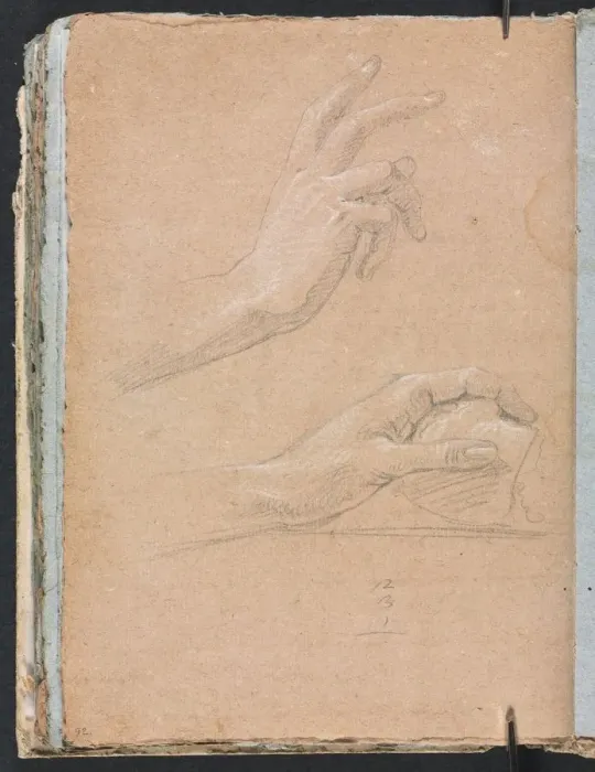 Framed Print : Verona Sketchbook: Hands (page 92), 1760. Creator: Francesco Lorenzi (Italian, 1723-1787) Framed Print : Verona Sketchbook: Hands (page 92), 1760. Creator: Francesco Lorenzi (Italian, 1723-1787)