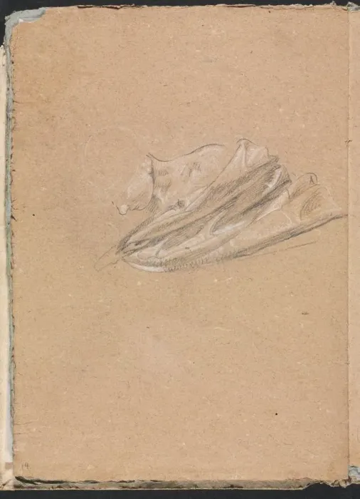 Framed Print : Verona Sketchbook: Head and shoulder with drapery (page 14), 1760. Creator: Francesco Lorenzi Framed Print : Verona Sketchbook: Head and shoulder with drapery (page 14), 1760. Creator: Francesco Lorenzi