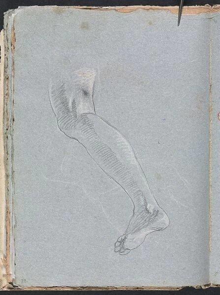 Verona Sketchbook: Left leg (page 28), 1760. Creator: Francesco Lorenzi (Italian, 1723-1787)
