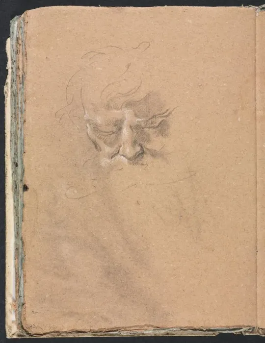 Framed Print : Verona Sketchbook: Male head (page 80), 1760. Creator: Francesco Lorenzi (Italian, 1723-1787) Framed Print : Verona Sketchbook: Male head (page 80), 1760. Creator: Francesco Lorenzi (Italian, 1723-1787)